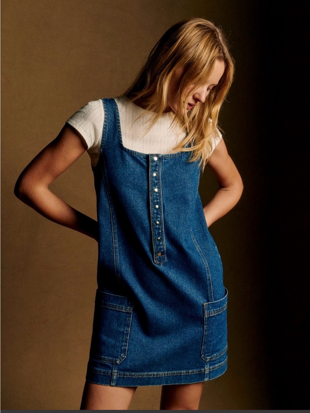 Sezane Adria Dress- Denim Blue size 6 (38)